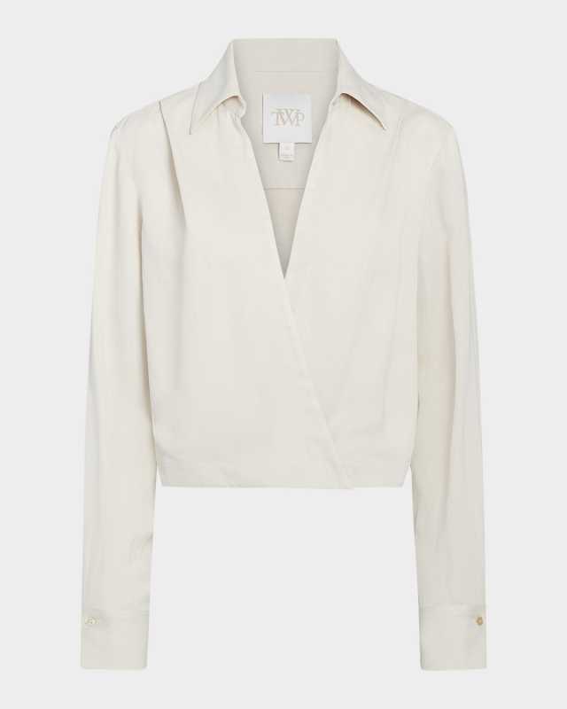 Gtgoan Linen-Blend Blouse
